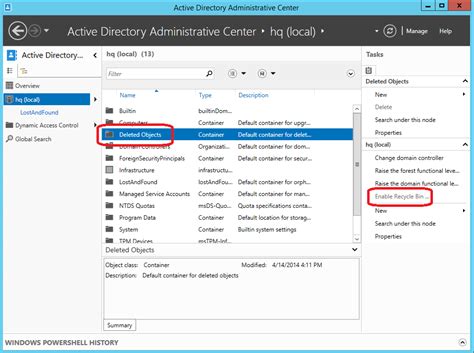 Windows 10 active directory administrative center